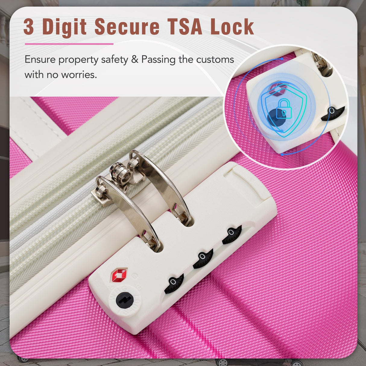 Hardshell Lightweight Suitcase Double Spinner Wheels with TSA Lock ,Single Vintage Luggage with Bag - Tuesday Morning - Luggage
