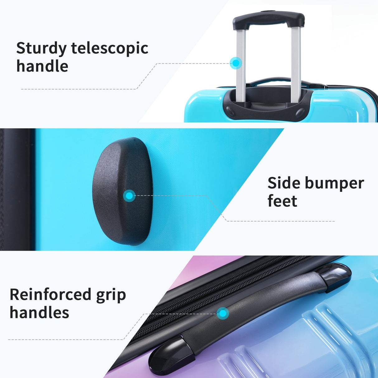 Hardshell Luggage Sets 3 Piece Expandable Suitcase with Spinner Wheels and TSA Lock Lightweight - Tuesday Morning - Luggage Sets
