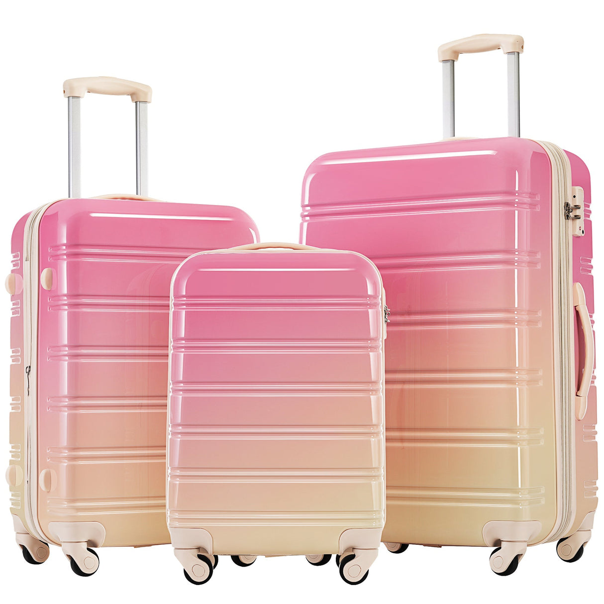 Hardshell Luggage Sets 3 Piece Expandable Suitcase with Spinner Wheels and TSA Lock Lightweight - Tuesday Morning - Luggage Sets