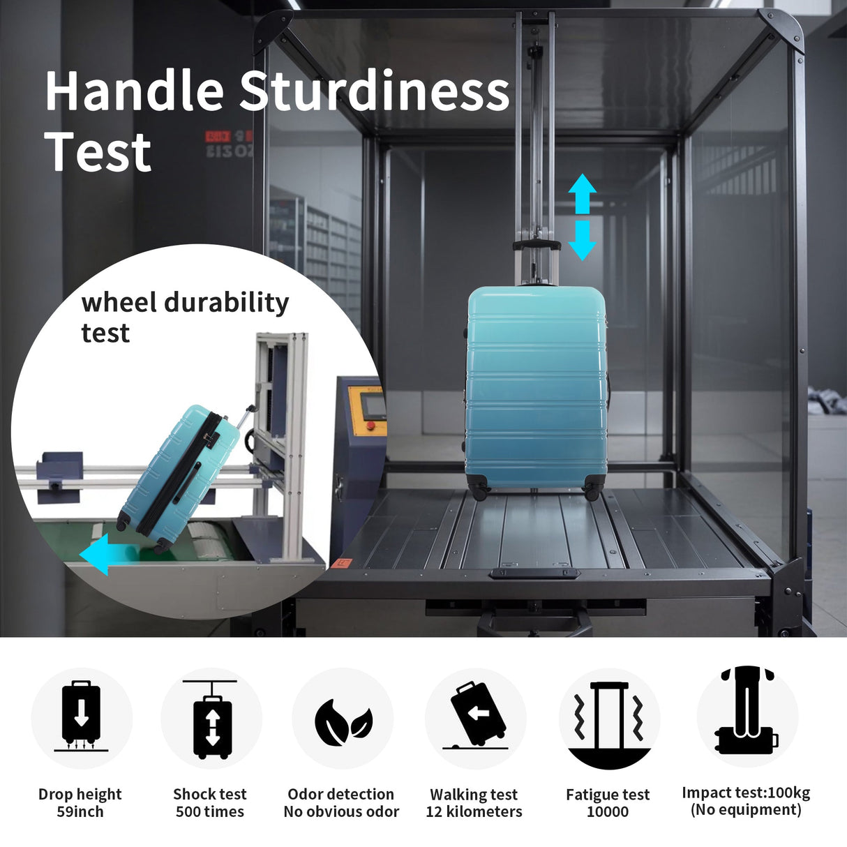 Hardshell Luggage Sets 3 Piece Gradient Color Expandable Suitcase with Spinner Wheels and TSA Lock Lightweight 20" 24" 28" Available,Gradient Blue - Tuesday Morning - Luggage