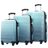 Hardshell Luggage Sets 3 Piece Gradient Color Expandable Suitcase with Spinner Wheels and TSA Lock Lightweight 20" 24" 28" Available,Gradient Blue - Tuesday Morning - Luggage