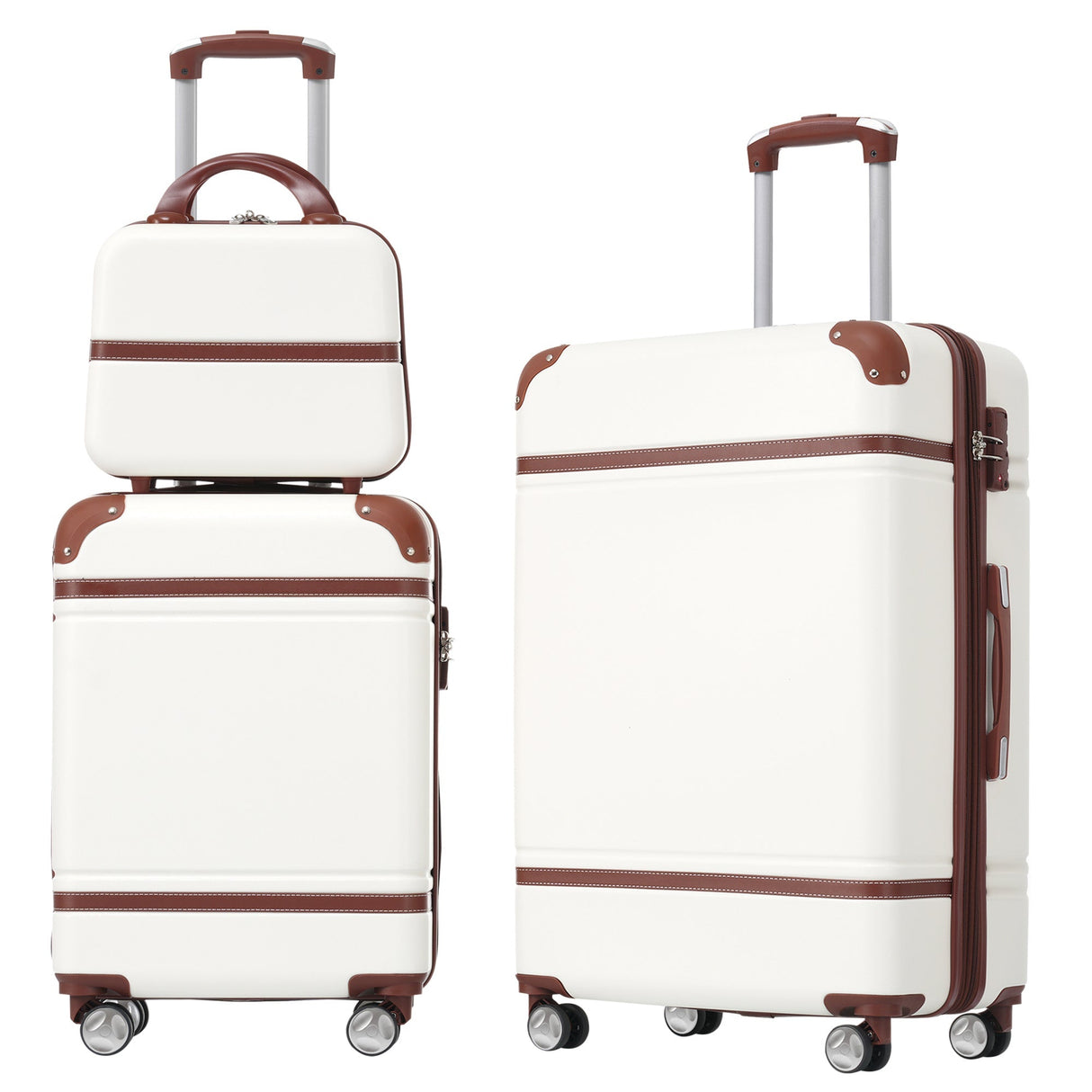 Hardshell Luggage Sets 3 Pieces Luggages and Cosmetic Case Spinner Suitcase with TSA Lock Lightweight - Tuesday Morning - Luggage Sets