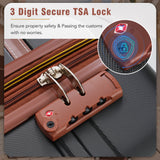 Hardshell Luggage Sets with Bags Lightweight Suitcase Double Spinner Wheels with TSA Lock ,Single Vintage Luggage 24 IN,Black - Tuesday Morning - Luggage