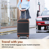 Hardshell Luggage Sets with Bags Lightweight Suitcase Double Spinner Wheels with TSA Lock ,Single Vintage Luggage 24 IN,Black - Tuesday Morning - Luggage
