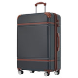 Hardshell Luggage Sets with Bags Lightweight Suitcase Double Spinner Wheels with TSA Lock ,Single Vintage Luggage 24 IN,Black - Tuesday Morning - Luggage