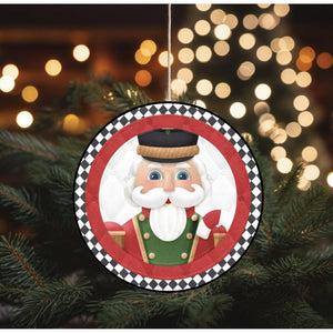 Harlequin Christmas Nutcracker Sign - Wreath Enhancement