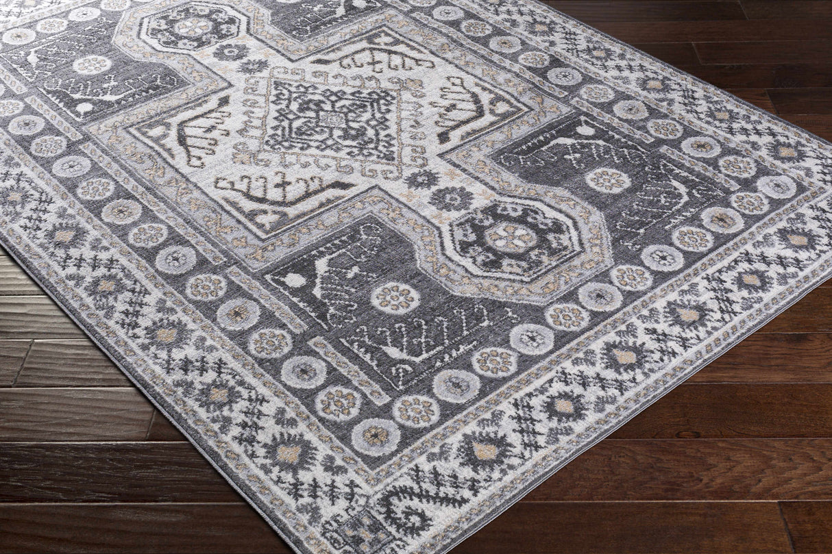 Harrah Gray Cross Rug - Clearance