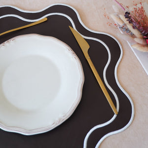 HAVEN BROWN FAUX LEATHER PLACEMAT (Set Of 4)