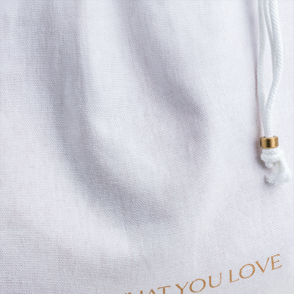 3 Small Organic Cotton Dust Bags