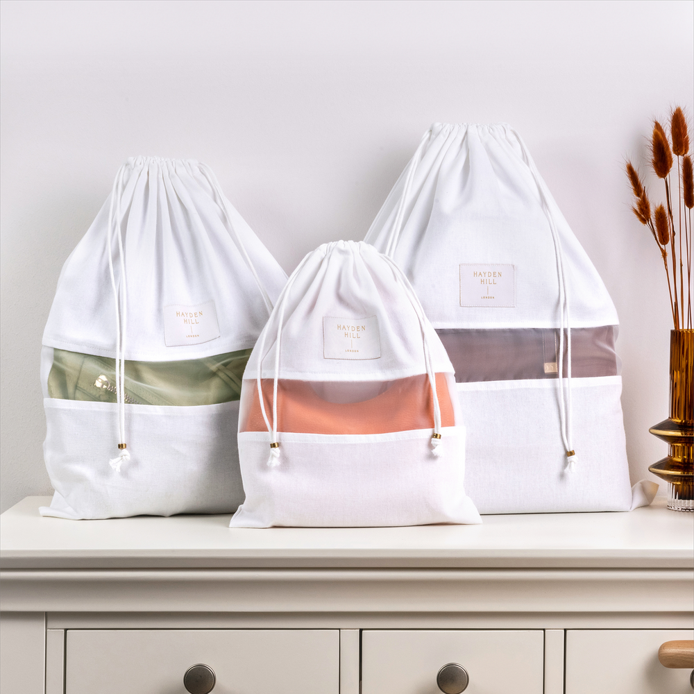 3-Mixed-Organic-Cotton-Dust-Bags-(S,-M,-L)-Garment-Bags