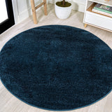 Haze Solid Sleek Low - Pile Round Area Rug - Tuesday Morning - Area Rugs