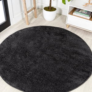Haze Solid Sleek Low - Pile Round Area Rug - Tuesday Morning - Area Rugs