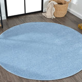 Haze Solid Sleek Low - Pile Round Area Rug - Tuesday Morning - Area Rugs