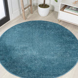 Haze Solid Sleek Low - Pile Round Area Rug - Tuesday Morning - Area Rugs