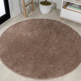 Haze Solid Sleek Low - Pile Round Area Rug - Tuesday Morning - Area Rugs