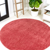 Haze Solid Sleek Low - Pile Round Area Rug - Tuesday Morning - Area Rugs