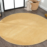 Haze Solid Sleek Low - Pile Round Area Rug - Tuesday Morning - Area Rugs