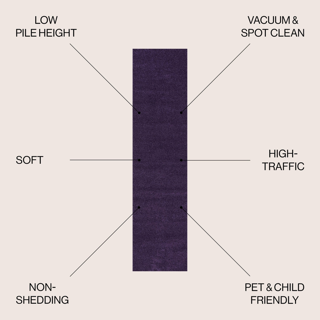 Haze Solid Unique Low - Pile Runner Rug - Tuesday Morning - Runner Rugs