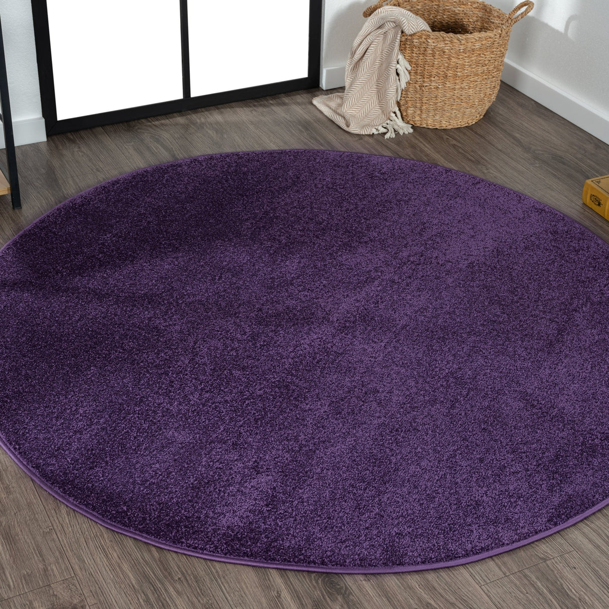 Haze Solid Unique Low Round Area Rug - Tuesday Morning - Area Rugs