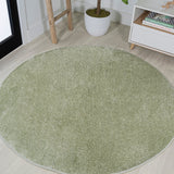 Haze Solid Unique Low Round Area Rug - Tuesday Morning - Area Rugs