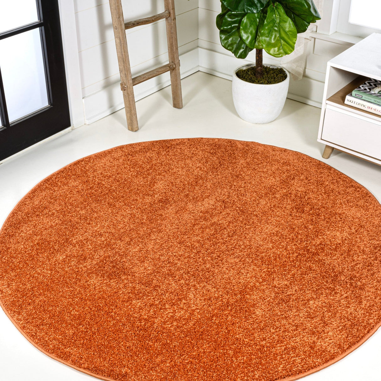 Haze Solid Unique Low Round Area Rug - Tuesday Morning - Area Rugs