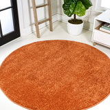 Haze Solid Unique Low Round Area Rug - Tuesday Morning - Area Rugs