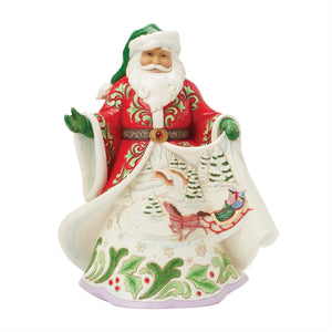Santa Winter Scene Musical Figurine