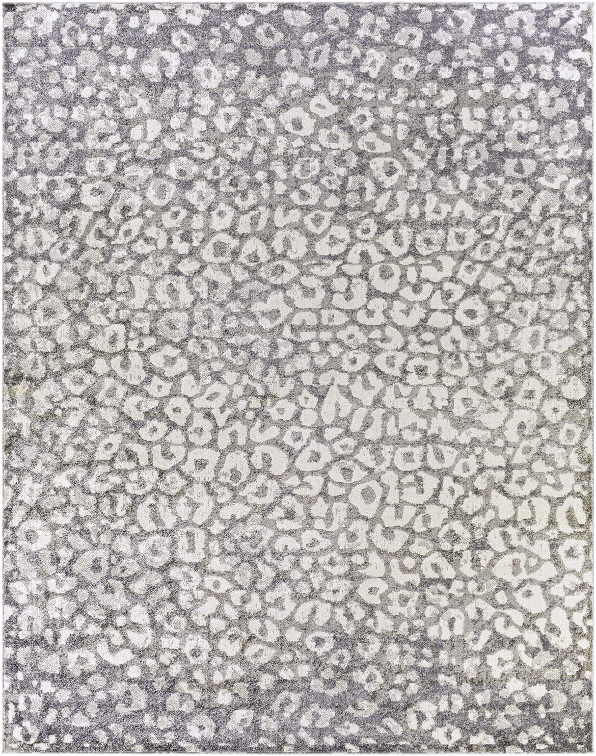Gray Hubbardsville Leopard Print Area Rug - Clearance
