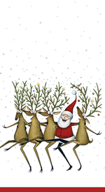 Santa's Kickettes Paper Guest Towel Napkins - 15 Per Package