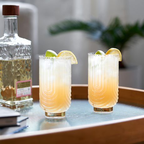Deco gatsby crystal highball glasses viski®