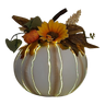 Metal Pumpkin with LED Candle -