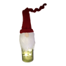 Lighted Bottle with Fabric Gnome -