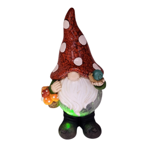 Garden Gnome with Color Changing Glass Ball