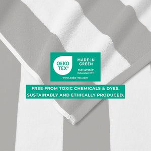 Cotton Velour Cabana Stripe Beach Towel - Novia Collection