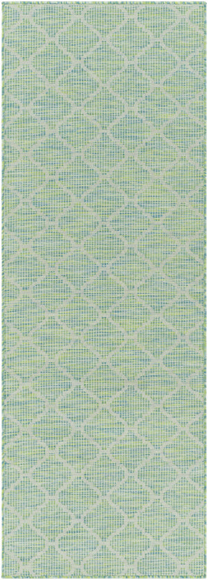 Unique Outdoor Trellis Area Rug, Lime Green - Clearance