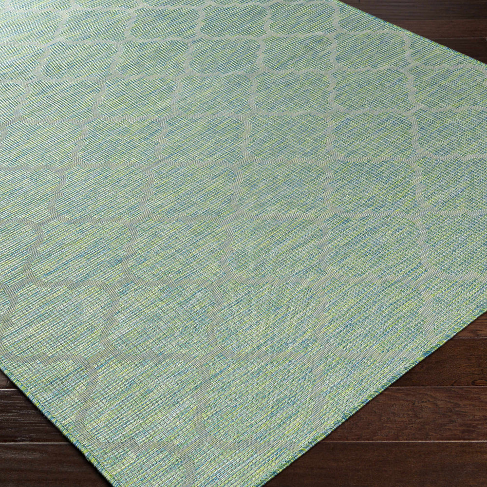 Unique Outdoor Trellis Area Rug, Lime Green - Clearance