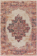 Heaton Red Medallion Area Rug - Clearance