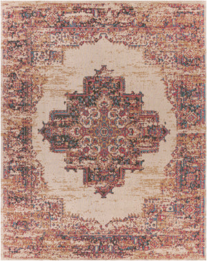 Heaton Red Medallion Area Rug - Clearance