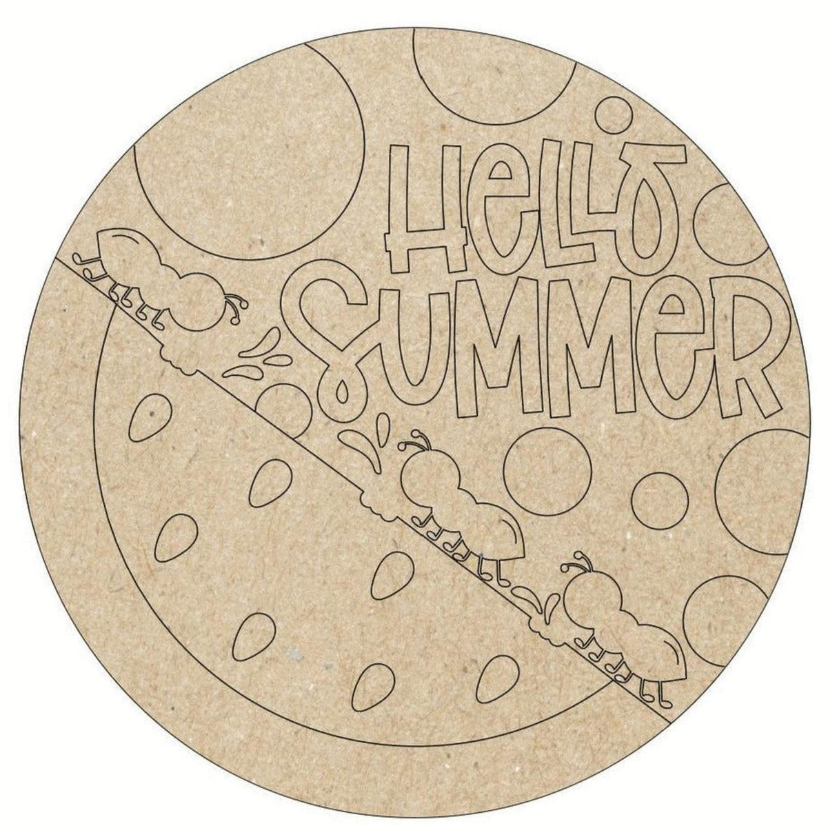 Hello Summer Watermelon Unfinished Wood