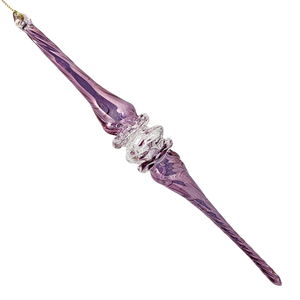 Lavender Twirl Glass Ornament
