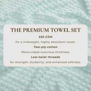 Cotton Diamond Waffle Weave Bath Towel Set - Grayson Collection