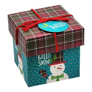 Gift Box Cube for Gift Cards - 3" x 3" -  Hello Snow
