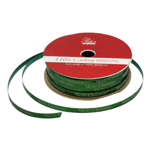 1/8 Inch Curling Ribbon - 110 Feet - Merry Christmas
