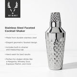 Irving faceted cocktail shaker in silver viski®