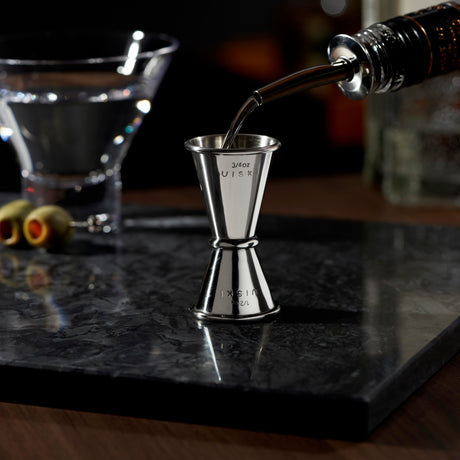 Small-stainless-steel-japanese-style-jigger-by-viski®-Cocktail-Shakers-&-Tools