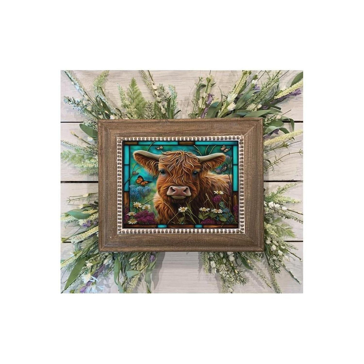 Highland Cow Butterfly Sign