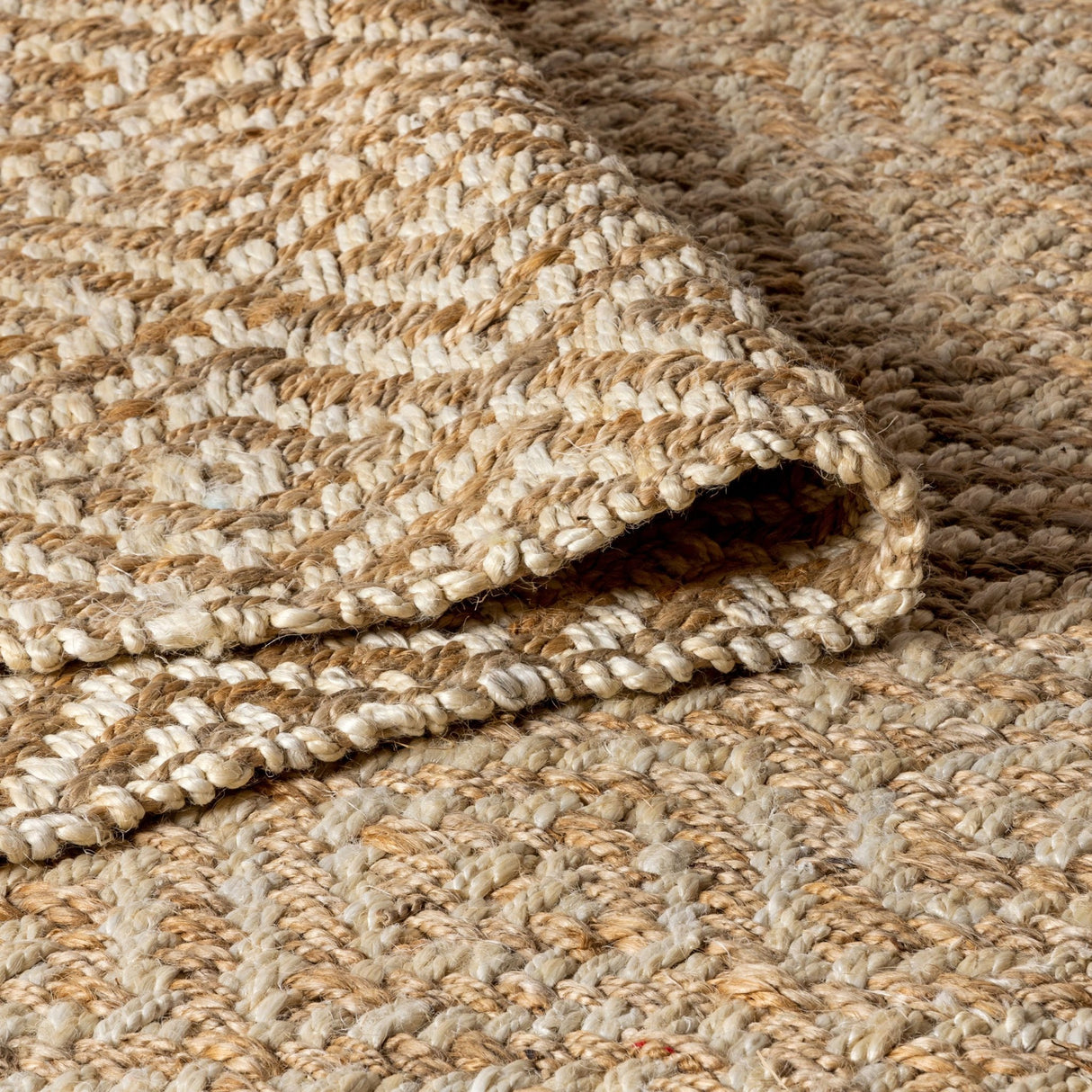 Hira Hand Woven Diamond Chunky Jute Area Rug - Tuesday Morning - Area Rugs