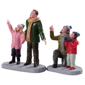 People Admiring Fireworks - 2 Piece Set