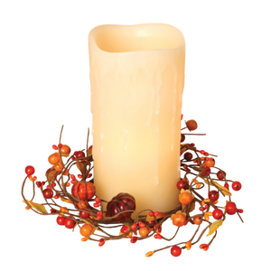 Autumn Pumpkin Candle Ring - 4" opening
