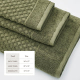 Cotton diamond waffle weave bath towel set - grayson collection